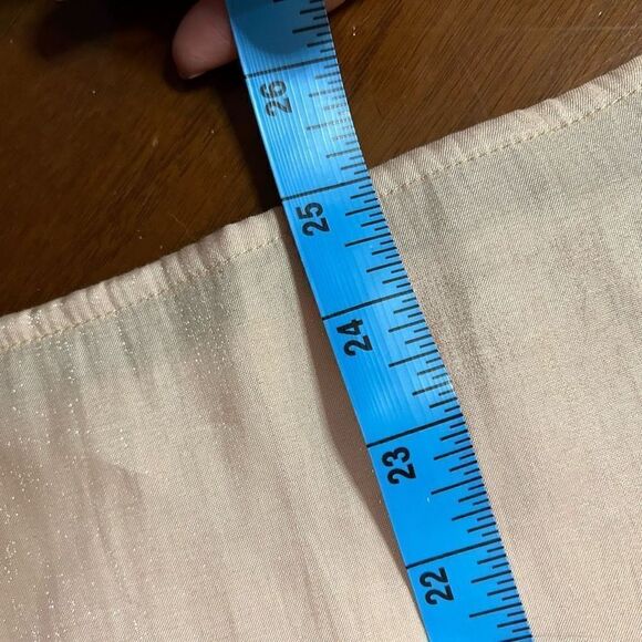 On Twelfth pink shimmer puff sleeve top in small - Picture 6 of 7